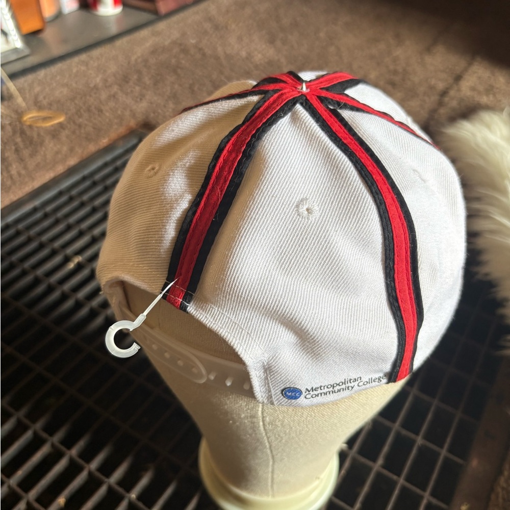 White and Red KC Embroidered Baseball Cap - Picture 2 of 2